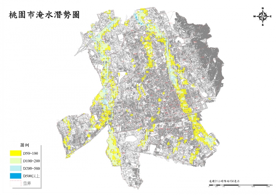 桃園市水災危險潛勢地區避難圖製作